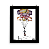 Balloon Man III Fly Away (Black Border) Poster
