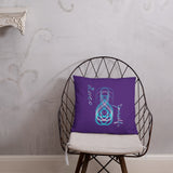 Love Yourself Purple And Turquoise Basic Pillow