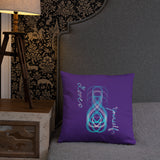 Love Yourself Purple And Turquoise Basic Pillow