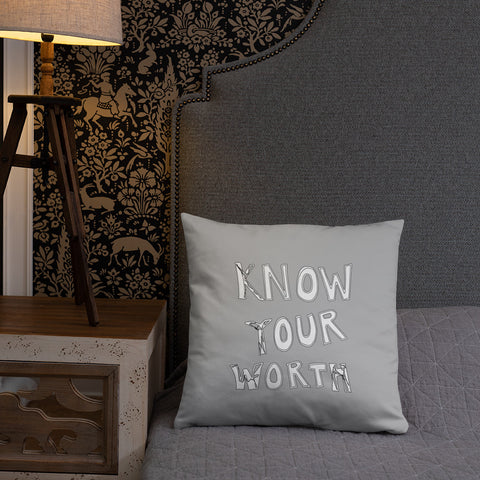 Know Your Worth Basic Pillow