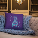 Love Yourself Purple And Turquoise Basic Pillow