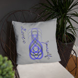 Love Yourself Purple & Grey Basic Pillow