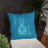 Love Yourself Turquoise Basic Pillow
