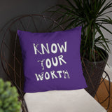 Know Your Worth Basic Pillow