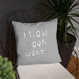 Know Your Worth Basic Pillow