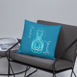 Love Yourself Turquoise Basic Pillow