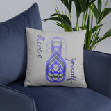 Love Yourself Purple & Grey Basic Pillow