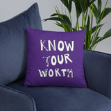 Know Your Worth Basic Pillow