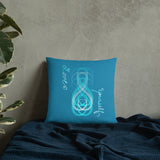 Love Yourself Turquoise Basic Pillow