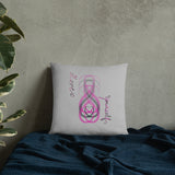 Love Yourself Grey & Pink Basic Pillow