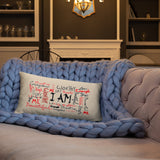 I AM (Red & Black) Basic Pillow