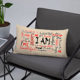 I AM (Red & Black) Basic Pillow