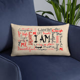 I AM (Red & Black) Basic Pillow