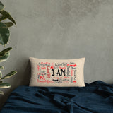 I AM (Red & Black) Basic Pillow