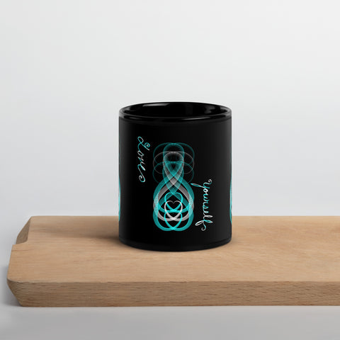 Love Yourself Black Glossy Mug