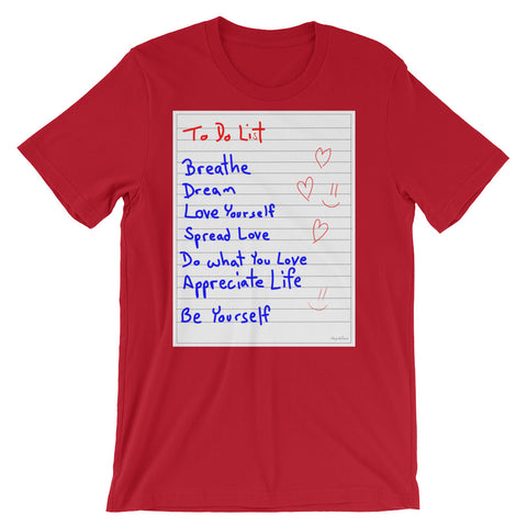 To Do List Short-Sleeve Unisex T-Shirt