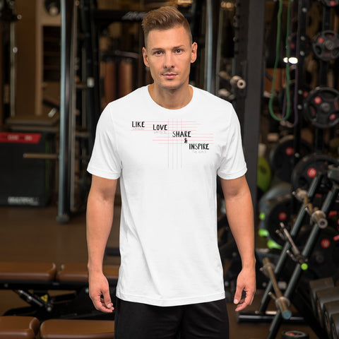 Like Love Share And Inspire Short-Sleeve Unisex T-Shirt