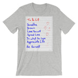 To Do List Short-Sleeve Unisex T-Shirt