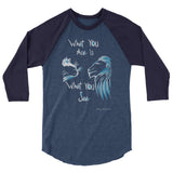 What You See 3/4 sleeve raglan shirt