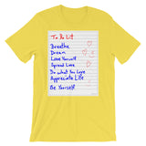 To Do List Short-Sleeve Unisex T-Shirt