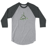 A Love 3/4 sleeve raglan shirt