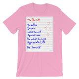 To Do List Short-Sleeve Unisex T-Shirt