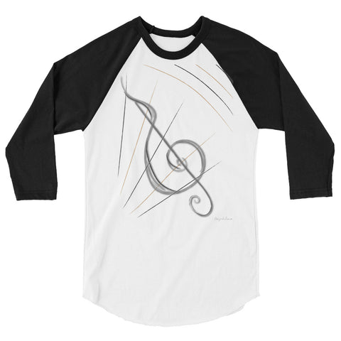 Follow The Music 3/4 sleeve raglan shirt