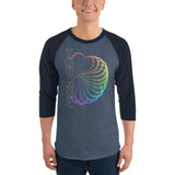 You Are LOVE 3/4 sleeve raglan shirt