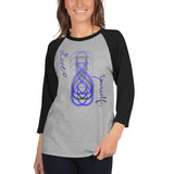 Love Yourself Purple 3/4 sleeve raglan shirt
