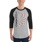 You Are LOVE 3/4 sleeve raglan shirt