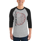You Are LOVE 3/4 sleeve raglan shirt