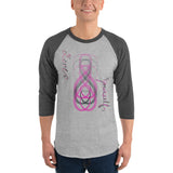 Love Yourself Pink 3/4 sleeve raglan shirt