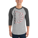 You Are LOVE 3/4 sleeve raglan shirt