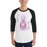 Love Yourself Pink 3/4 sleeve raglan shirt