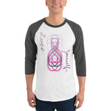 Love Yourself Pink 3/4 sleeve raglan shirt