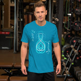 Love Yourself Turquoise Unisex t-shirt