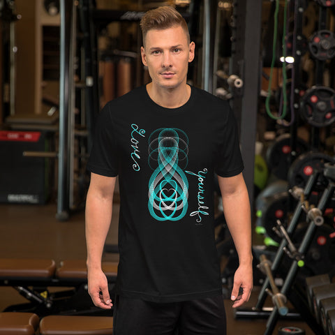 Love Yourself Turquoise Unisex t-shirt